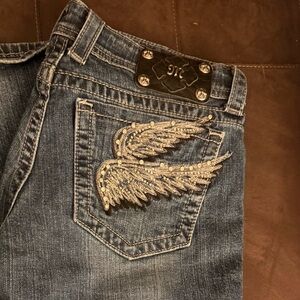 Women's Miss Me Jeans Wing Pocket Embellishment